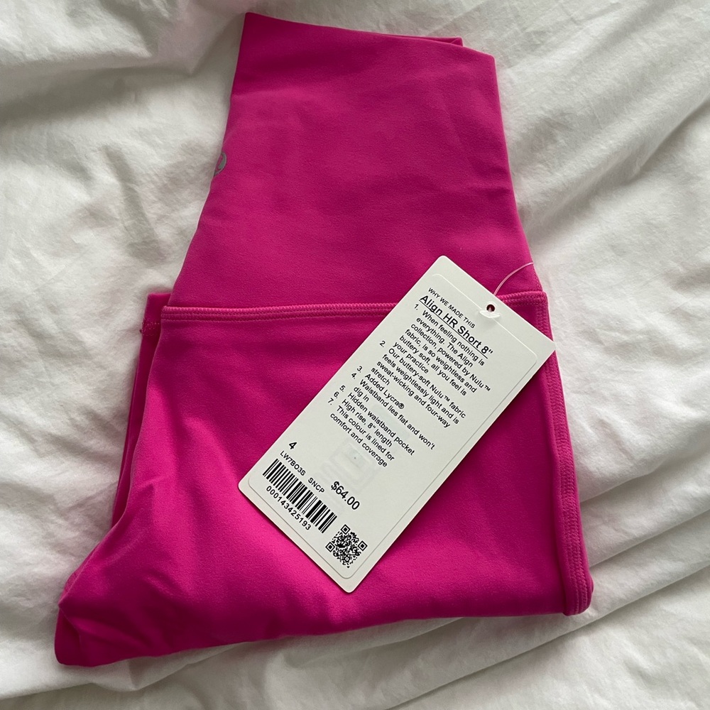 Lululemon Sonic Pink Align Short Size 4